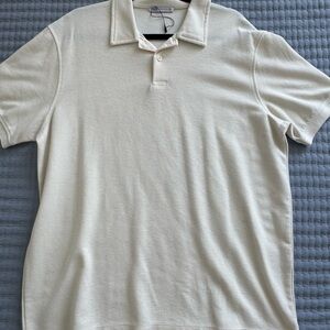 Zara Men's Beige Polo Shirt
